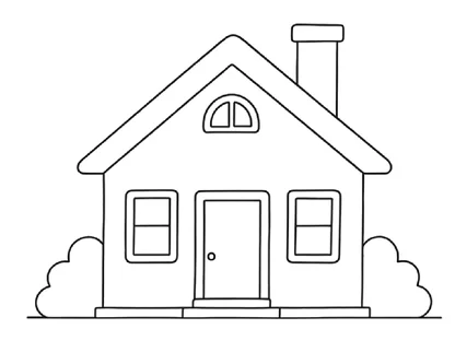 Desenhos de casas para colorir e imprimir - educação infantil (página 1)